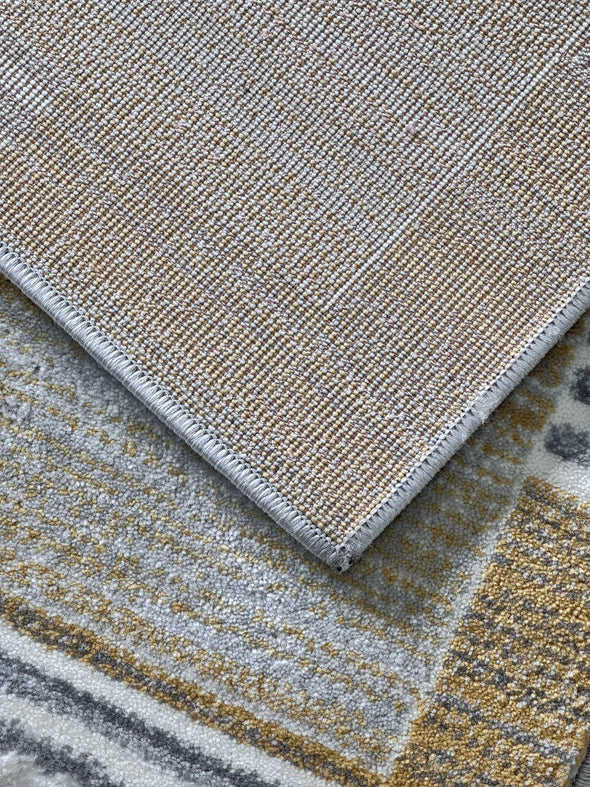 Covor »Madita« cu model modern, galben-argintiu 60x90 cm