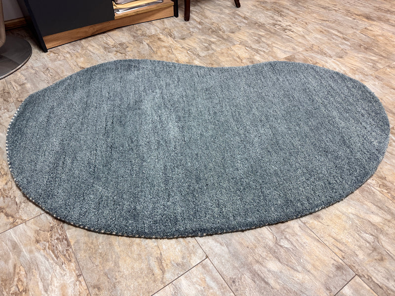 Covor »Gabbeh uni« din lână pură albastru 100x150 cm - LunaHome.ro