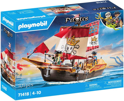 Joc de constructie Playmobil Corabia piratilor (71418) 101 piese - LunaHome.ro
