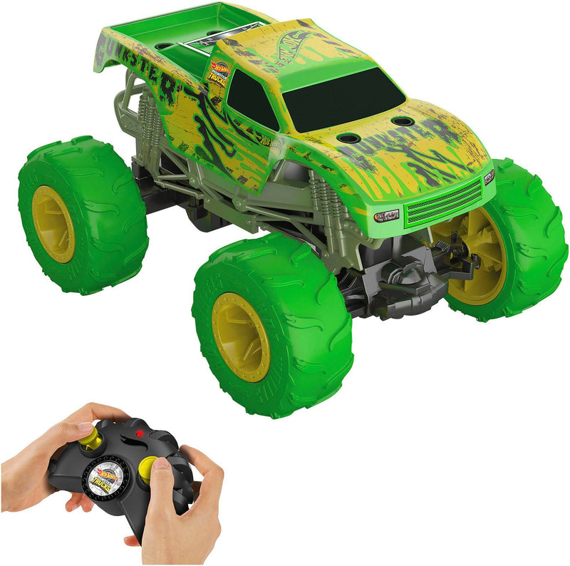 Jucărie Monster Truck RC Gunkster HotWheels verde - LunaHome.ro