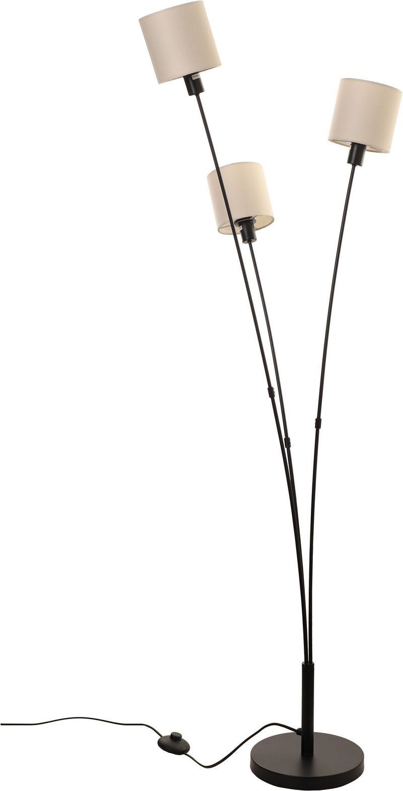 Lampadar Avveline cu 3 abajururi textile 148 cm inaltime - LunaHome.ro