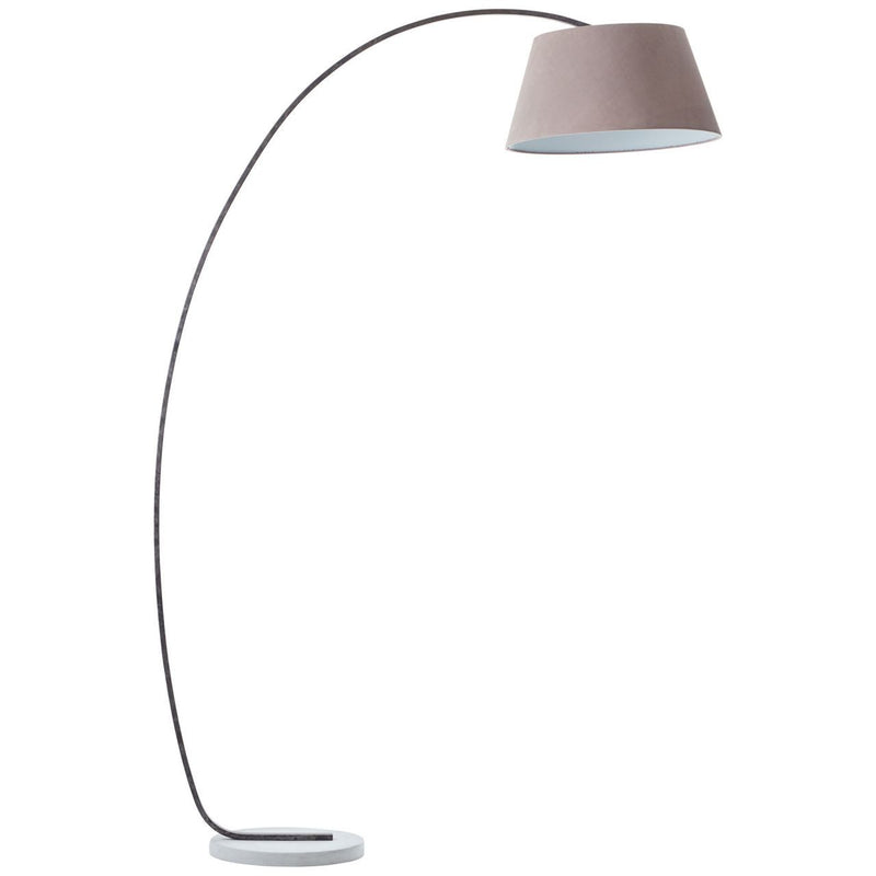 Lampadar Brok cu picior metalic curbat si abajur textil - LunaHome.ro