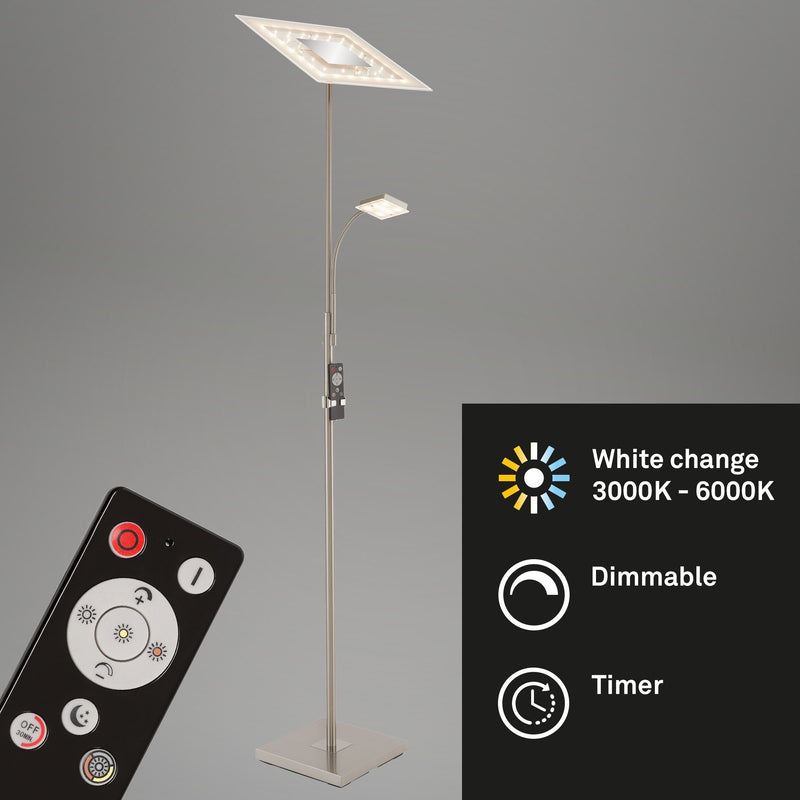 Lampadar LED reglabil cu proiector de tavan si lumina de citit Brilon - LunaHome.ro