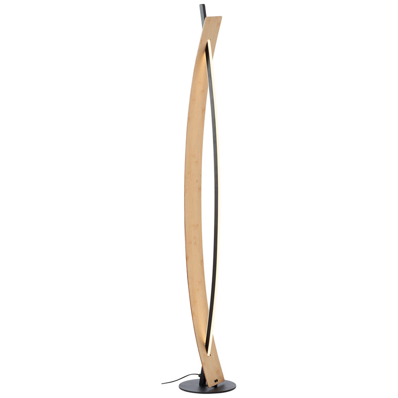 Lampadar din lemn si metal Visby cu LED 120 cm inaltime - LunaHome.ro
