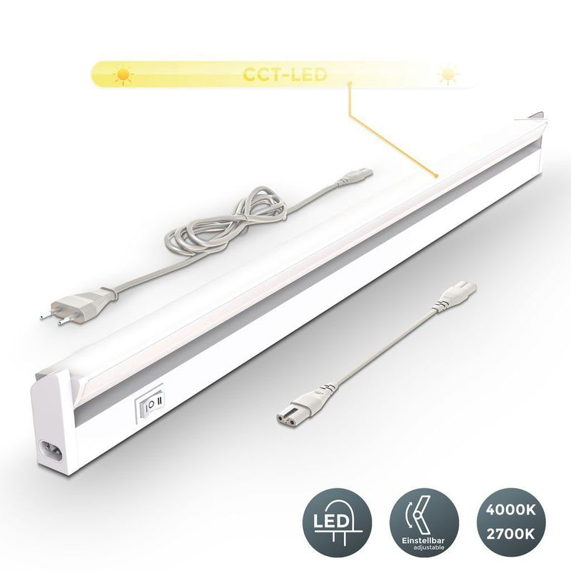Lampa pivotanta BK Licht alba pentru dulapuri de bucatarie 55 cm