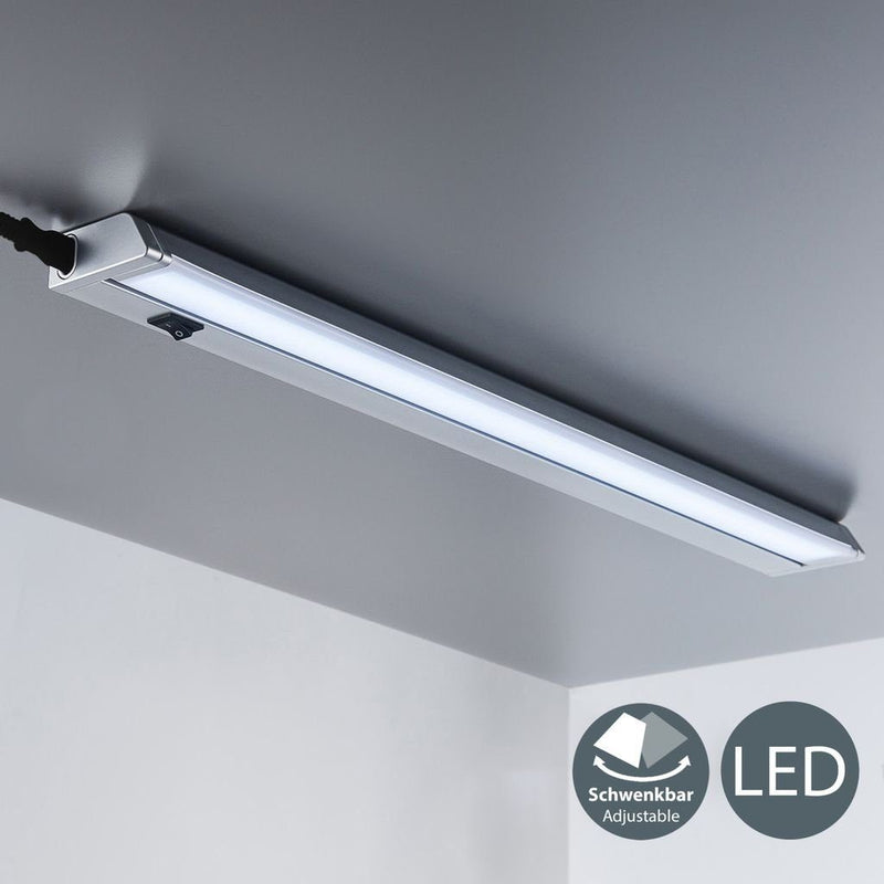 Lampa pivotanta BK Licht argintie pentru dulapuri de bucatarie 55 cm - LunaHome.ro