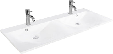 Lavoar dublu Fackelman din ceramica alba 120 cm - LunaHome.ro