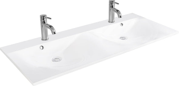 Lavoar dublu Fackelman din ceramica alba 120 cm - LunaHome.ro