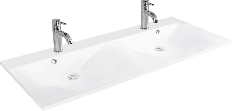 Lavoar dublu Fackelman din ceramica alba 120 cm - LunaHome.ro