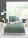 Lenjerie Modern uni din bumbac din 3 piese, pat matrimonial - LunaHome.ro