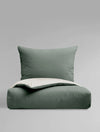 Lenjerie Modern uni din bumbac din 3 piese, pat matrimonial - LunaHome.ro