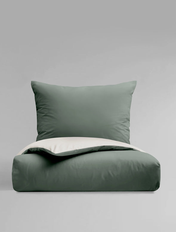 Lenjerie Modern uni din bumbac din 3 piese, pat matrimonial - LunaHome.ro
