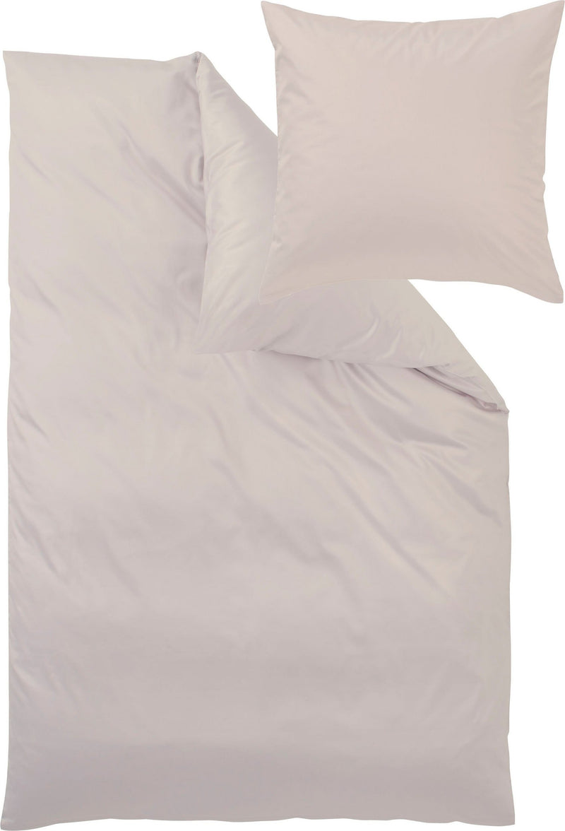 Lenjerie de pat Uni-Mako-Satin din 2 piese pentru o persoana, crem - LunaHome.ro