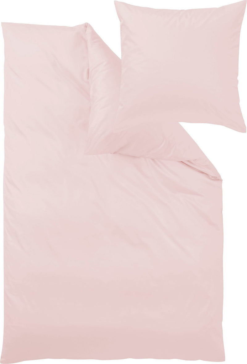 Lenjerie de pat Uni-Mako-Satin din 2 piese pentru o persoana, roz - LunaHome.ro