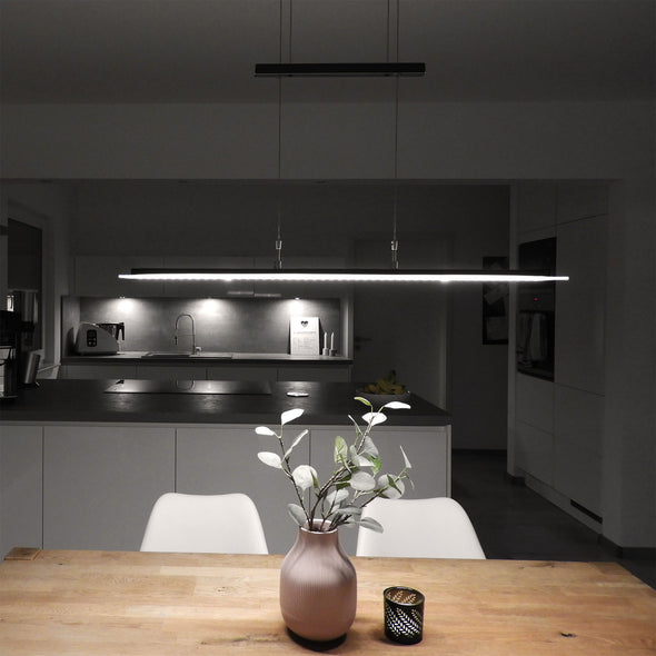 Lustra BKLight din sticla dimabila, reglabila pe inaltime 85 cm lățime - LunaHome.ro