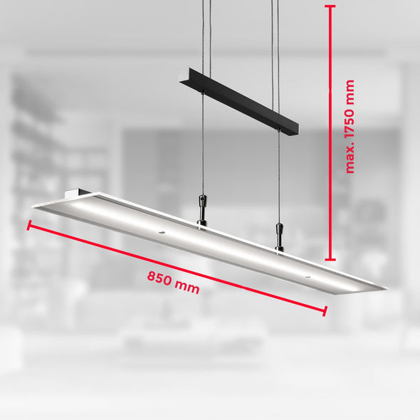 Lustra BKLight din sticla dimabila, reglabila pe inaltime 85 cm lățime - LunaHome.ro