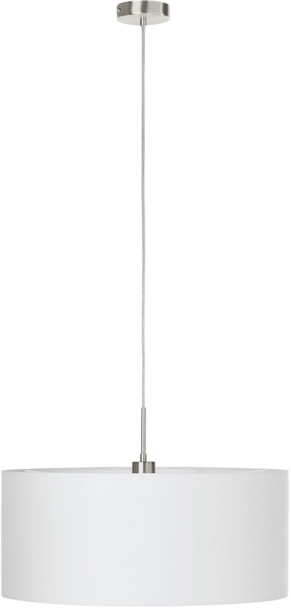 Lustră Eglo PASTERI cu abajur textil alb de 53 cm diametru - LunaHome.ro