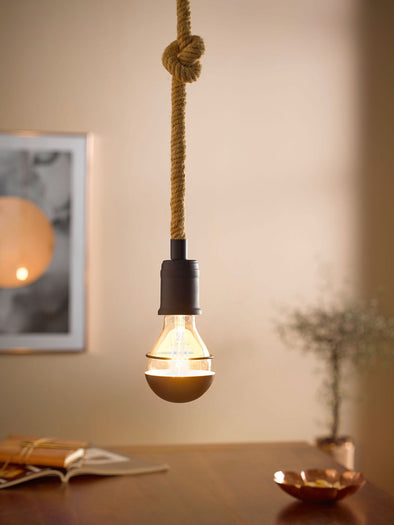 Lustra pendul EGLO RAMPSIDE din metal si funie