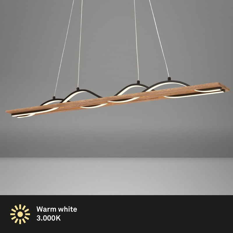Lustra moderna LED Briloner cu lemn 98 cm - LunaHome.ro