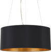 Lustra pandant Maserlo Eglo cu abajur textil negru 53 cm diametru - LunaHome.ro
