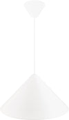 Lustra pendul Nono cu abajur metalic alb 49 cm diametru - LunaHome.ro