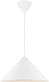 Lustra pendul Nono cu abajur metalic alb 49 cm diametru - LunaHome.ro