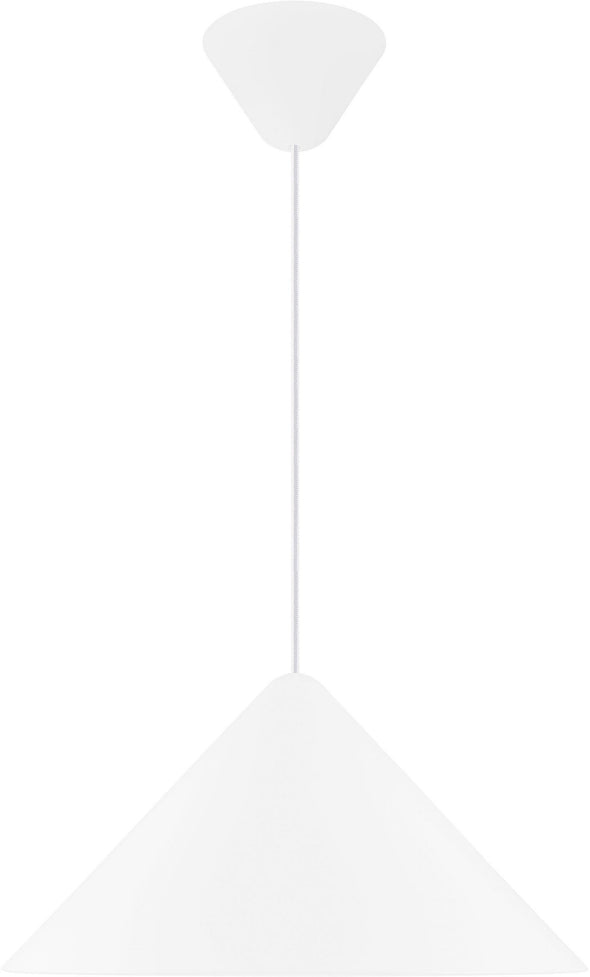Lustra pendul Nono cu abajur metalic alb 49 cm diametru - LunaHome.ro