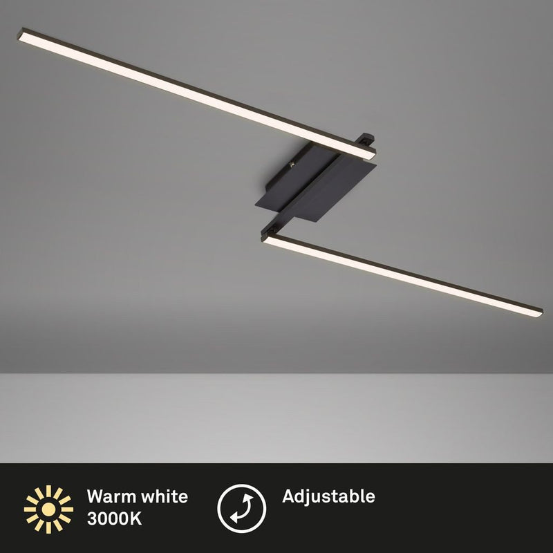 Lustra plafoniera Briloner LED neagra cu brate reglabile - LunaHome.ro