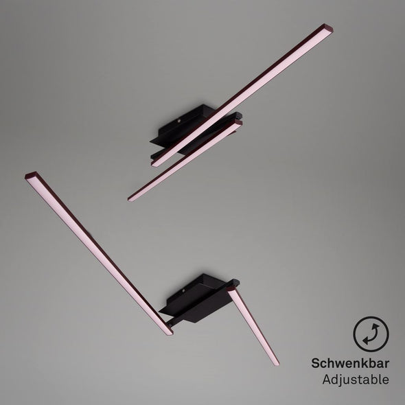 Lustra plafoniera Briloner LED neagra cu brate reglabile - LunaHome.ro