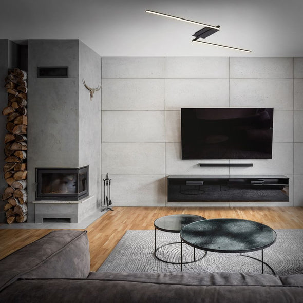 Lustra plafoniera Briloner LED neagra cu brate reglabile - LunaHome.ro