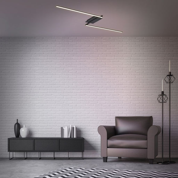 Lustra plafoniera Briloner LED neagra cu brate reglabile - LunaHome.ro