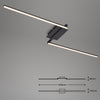 Lustra plafoniera Briloner LED neagra cu brate reglabile - LunaHome.ro