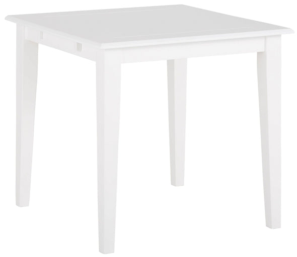 Masa de sufragerie Fullerton din lemn si Mdf alb, 80x80 cm - LunaHome.ro