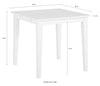 Masa de sufragerie Fullerton din lemn si Mdf alb, 80x80 cm - LunaHome.ro