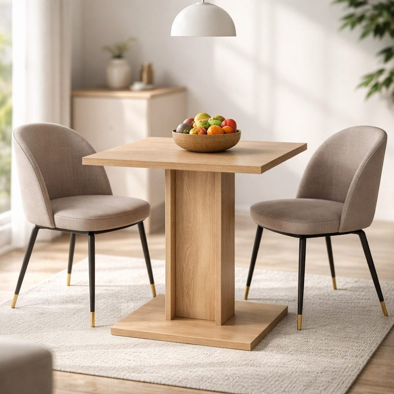 Masa Nimfea cu piedestal culoare stejar patrata 7âx70 cm