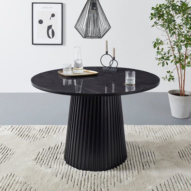 Masă de sufragerie Roos din ceramica si lemn de frasin 120 cm