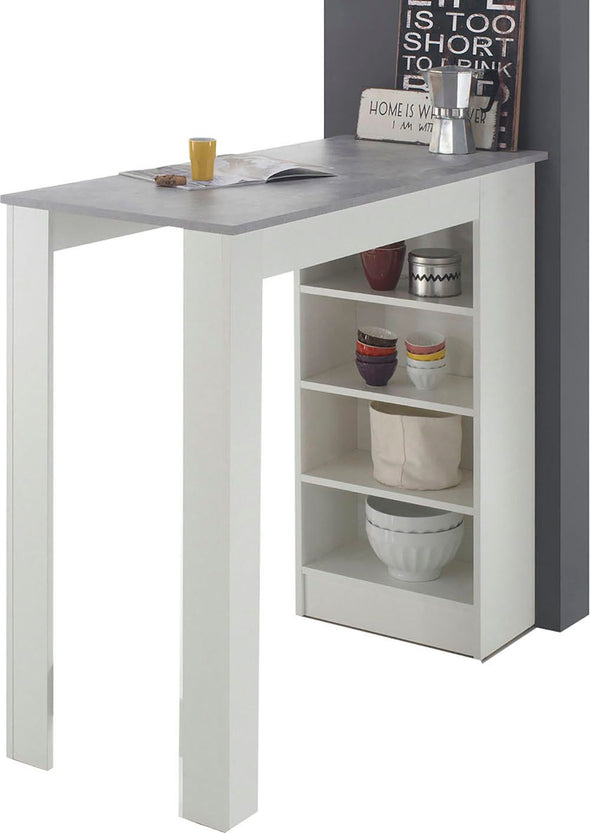 Masă de bar Mojito gri cu alb 115 cm lățime - LunaHome.ro