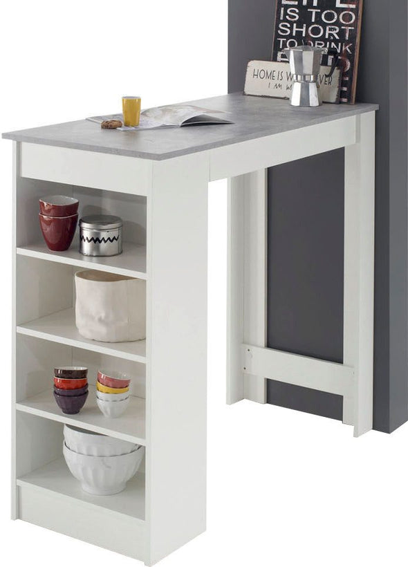 Masă de bar Mojito gri cu alb 115 cm lățime - LunaHome.ro