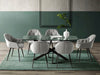 Masă de dining Kairi cu blat din sticla si cadru de metal 180 cm - LunaHome.ro