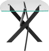 Masă de dining Kairi cu blat din sticla si cadru de metal 180 cm - LunaHome.ro