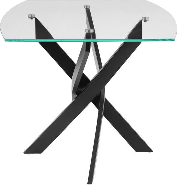 Masă de dining Kairi cu blat din sticla si cadru de metal 180 cm - LunaHome.ro