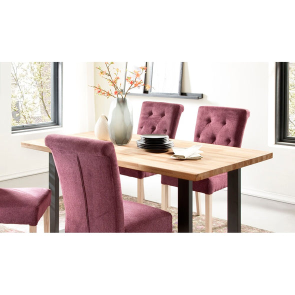 Masă de dining Lincoln cu blat din lemn de fag 160x90 cm - LunaHome.ro