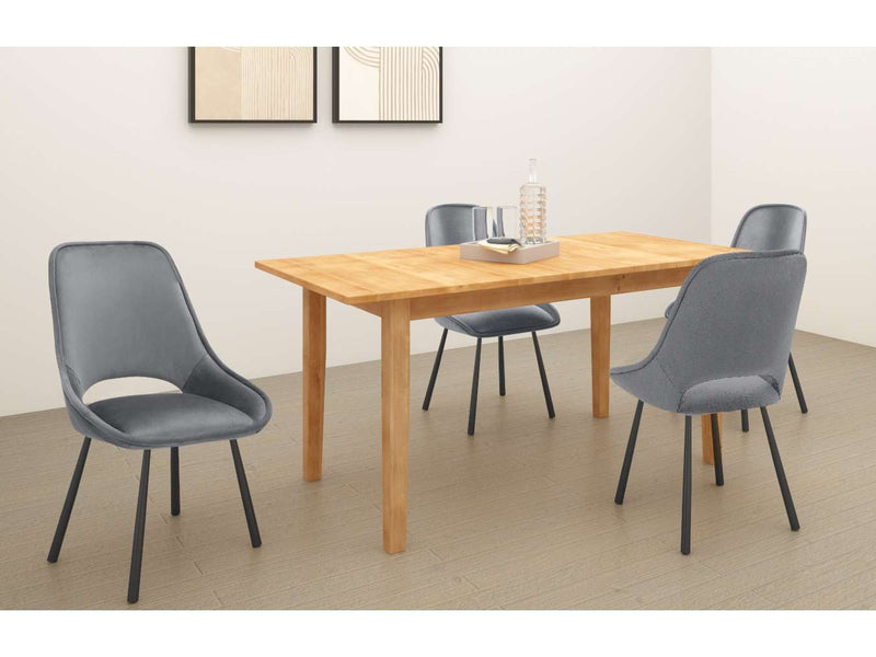 Masa de sufragerie Dakota extensibila din lemn de pin natur 120-160 cm - LunaHome.ro