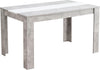 Masă de sufragerie Domus culoare gri beton cu alb 135x80 cm