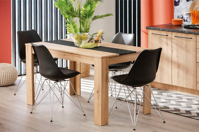 Masă de sufragerie Domus culoare stejar cu antracit 135x80 cm - LunaHome.ro
