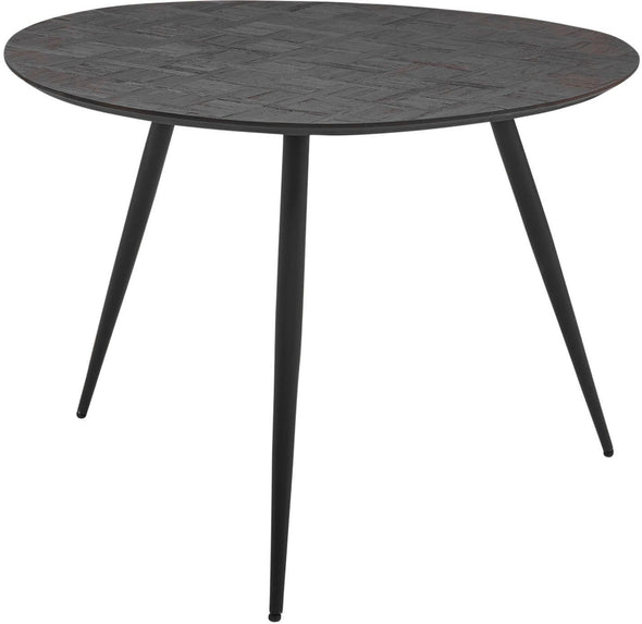 Masa de sufragerie Joe din lemn de tec cu aspect mozaic 108x111 cm - LunaHome.ro