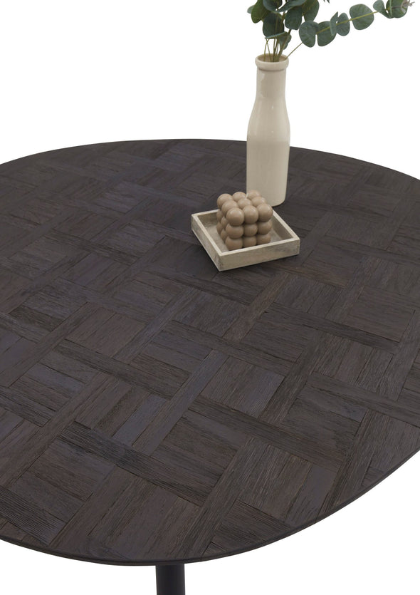 Masa de sufragerie Joe din lemn de tec cu aspect mozaic 108x111 cm - LunaHome.ro