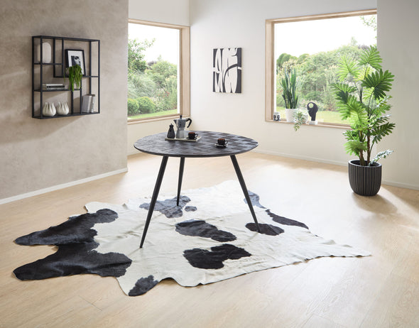 Masa de sufragerie Joe din lemn de tec cu aspect mozaic 108x111 cm - LunaHome.ro