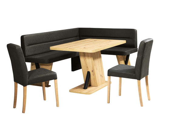 Masa de sufragerie Laros cu aspect de stejar 120 cm