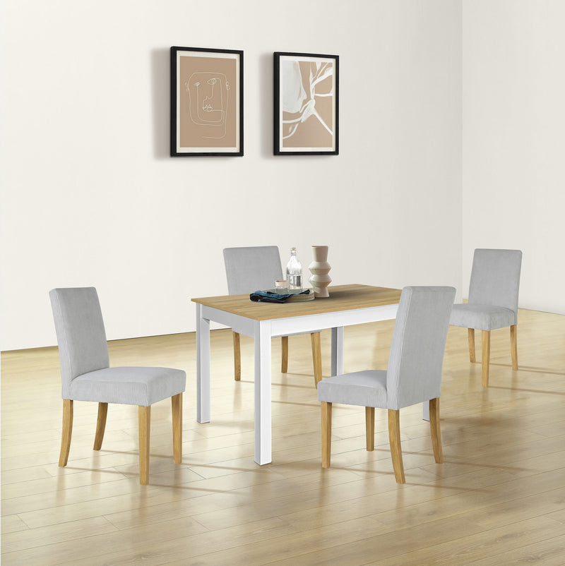 Masă de sufragerie Olst cu blat natur si picioare negre 120x70 cm - LunaHome.ro